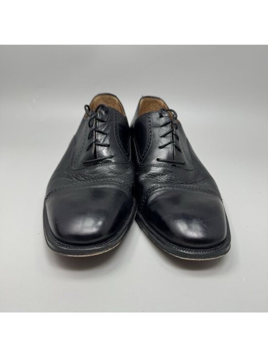 MAGNANNI Cap Toe Oxford Glove Leather Sz 10 Black Dress Shoes main image 9